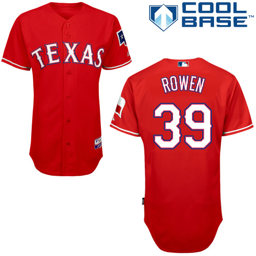 Ben Rowen #39 Youth Baseball Jersey-Texas Rangers Authentic 2014 Alternate 1 Red Cool Base MLB Jersey